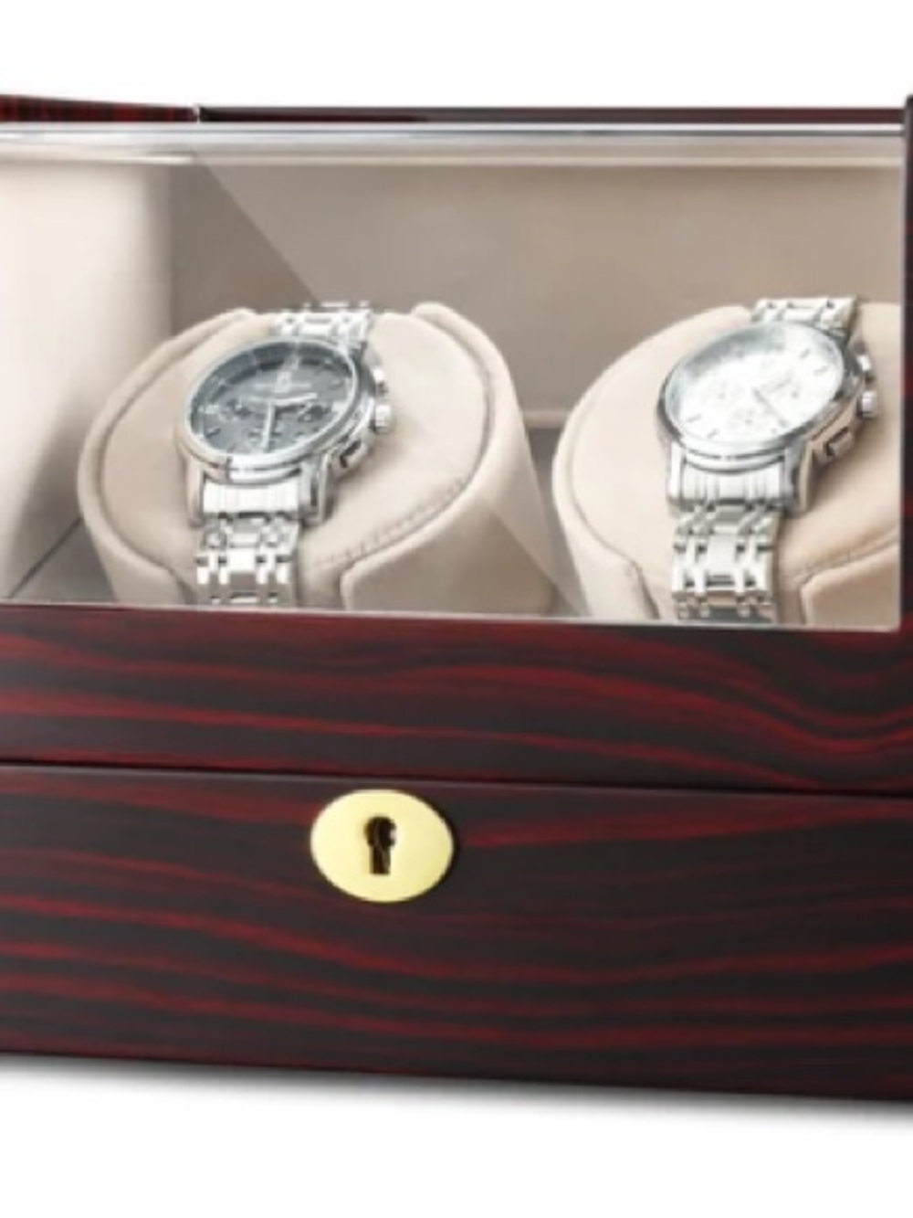 Chiyoda Classic Wooden Watch Display Case and Winder Double